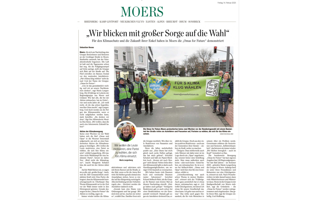 Banner-Aktion „Fürs Klima klug wählen“