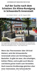 Omas/Opas auf der Suche nach schattigen Plätzchen.